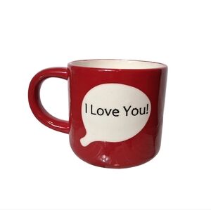 Red “I Love You” Speech Bubble Coffee Mug